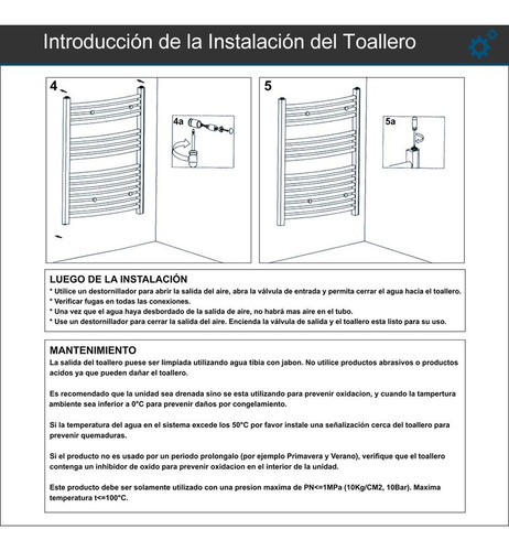 Imagen 4 de 5 de Toallero Rad Xylia 80 Blanco Con Kit Completo