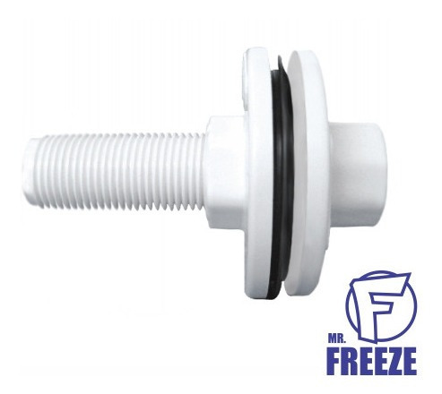Imagem 2 de 4 de Adaptador Plastico Roscável Flange Fixo Rosca 1/2 Branco