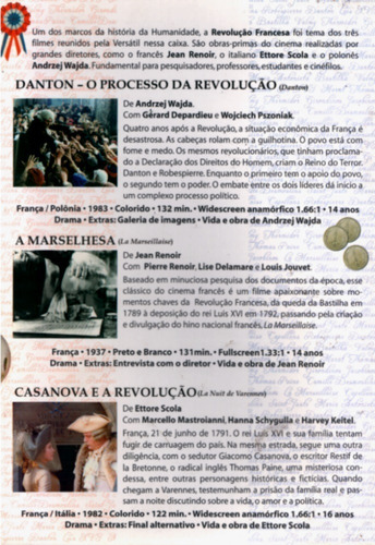 Dvd Box - A Revolução Francesa No Cinema - 3 Dvds Versátil