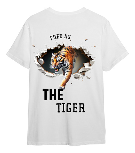 Remera Free As A Tiger White I Edición Limitada