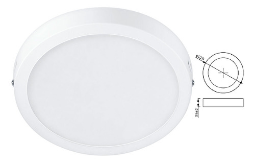 Plafon De Colocar Philips Redondo Led 1300 6500k 18w 8 Fria