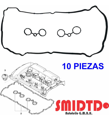 10 Juntas Tapa Punterias Mini Cooper Conver S Jcw 11-15 R57n