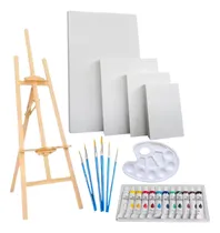 Comprar Kit Atril 1,50cm + Bastidores + Pinturas + Pinceles + Paleta