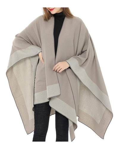 Abrigo Mujer Pashmina Chal Wrap Cape Sweater Knitting Ca 601