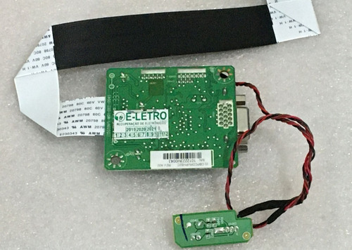 Imagem 4 de 5 de Placa Logica + Botão + Cabo Flat Do Monitor Philips 163v5l