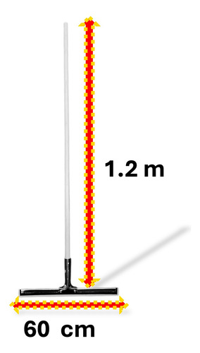 Jalador De Agua 60cm Uso Rudo E Industrial Goma Amarilla