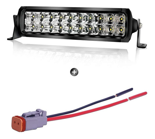 4wdking Barra Luz Led Doble Fila 10.0 In + Conector Hembra 2