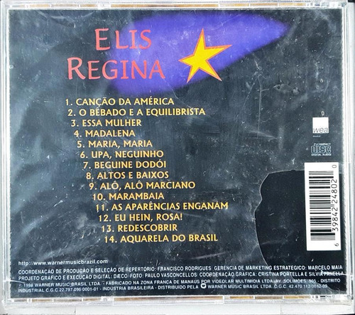 Imagem 2 de 2 de Cd Elis Regina - O Melhor Da Musica De - Gb
