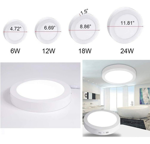 Lampara Circular 18w Led Superficial O Sobreponer