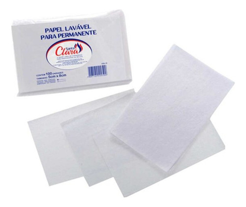 Papel Lavavel P/ Permanente Com 100 Folhas - Santa Clara