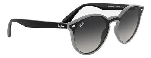 Anteojos de sol Ray-Ban Blaze talle Standard diseño Liso armazón matte grey y lente grey