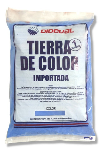 Tierra De Color Azul Dideval  Bolsa 1 Kg