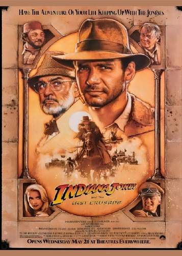 119# Cuadro 30x40 Indiana Jones Vinilo Mdf Listo P/ Colgar