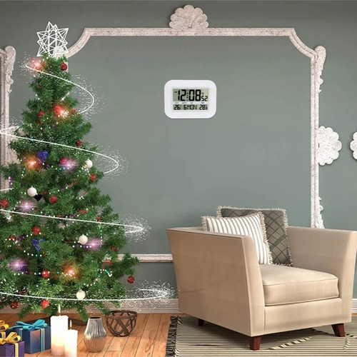 Imagen 6 de 10 de Reloj Digital De Pared Escritorio Moderno Numeros Grandes