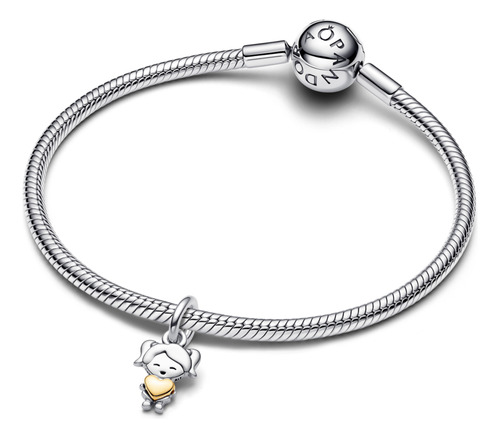 Charm Colgante Chica Feliz Color Plata