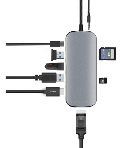 Adaptador Hub Usb-c Multipuerto 9 -1 Para Mac/notebook