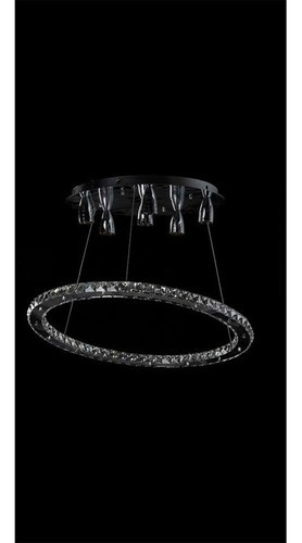 Candil Colgante de Cristal Cortado de 1 Nivel Gamalux Universe Saturno de 6 Luces GU10 Cromado