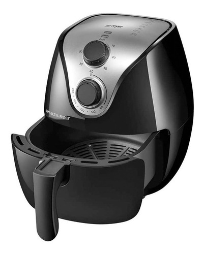Imagen 3 de 7 de Freidora sin aceite Multilaser Home CE02 de 4L color negro 220V