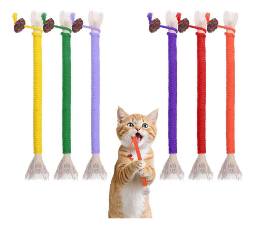 Sevenka 6 Paquete De Juguetes De Gato Silvervine, Catnip Cat