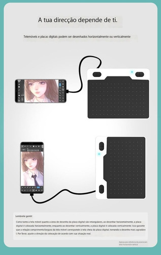 Tablet De Desenho Com Caneta Para Computador/celular/tablet