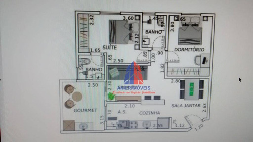 Imagem 3 de 3 de Apartamento Com 2 Dormitórios À Venda, 65 M² Por R$ 348.000 - Santo Antônio - Americana/sp - Ap0693