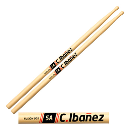 Baqueta Marfim 5a Premium C.ibanez 909 Fusion Para Bateria 