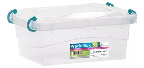 10 Caixa Organizadora Plástica Pratic Box 1 Litro 408