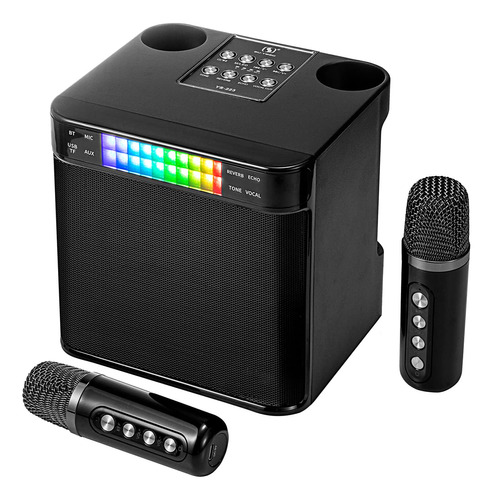 Laucnpty - Maquina De Karaoke Con 2 Microfonos Inalambricos 