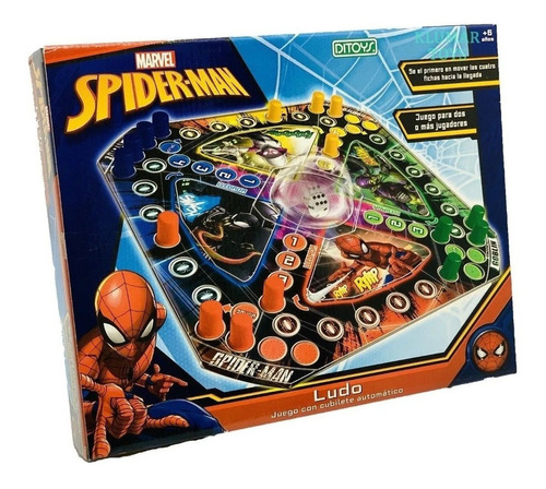 Ludo Matic Cubilete Automático Spiderman Ditoys