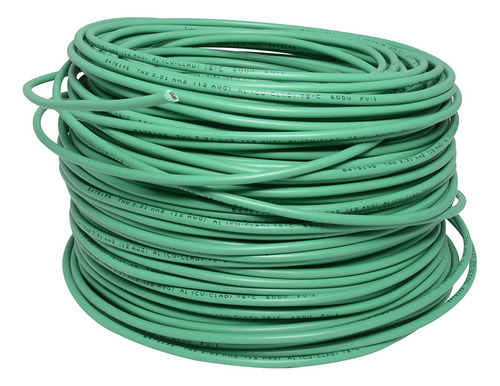 Cable Eléctrico Thw Calibre 12, 100 M Color Verde Surtek