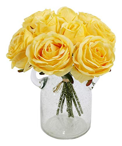 Rosas Artificiales, Rosas De Seda, Rosa Falsa (amarilla...
