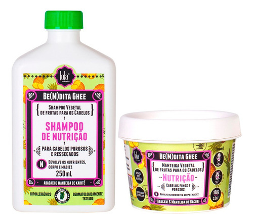 Lola Bemdita Ghee Shampoo 250ml + Mascara Nutrición 100gr 3c