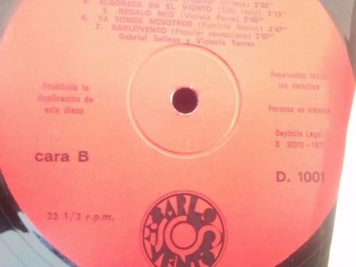 Vinilo Lp De Gabriel Salinas - Canto A Mi America (u604