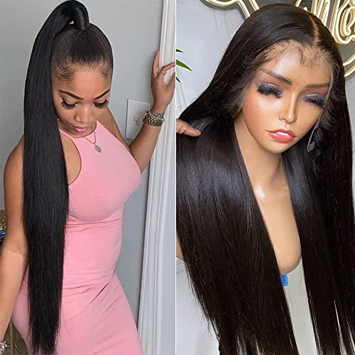 Maxine 360 Lace Frontal Wigs Human Hair Straight Wave Bd4zo