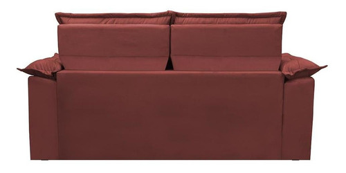 Sofá Retrátil E Reclinável Cama Inbox Compact 1,50m Vermelho