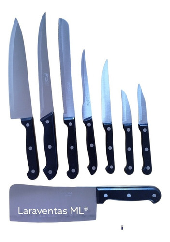 Cuchillos Para Chef  Espiga Completa 8 Piezas