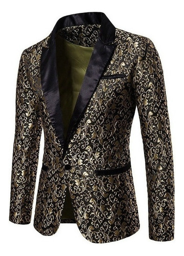 Blazer Hombre Floral Para Fiesta Cena Boda Baile Graduación