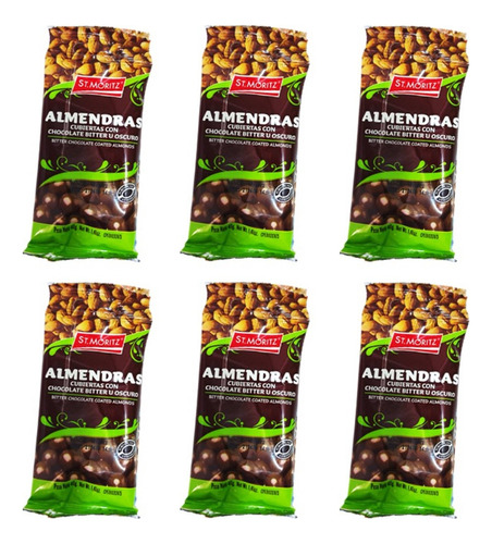 Grageado De Almendras Chocolate Bitter St. Moritz 40gr 6und