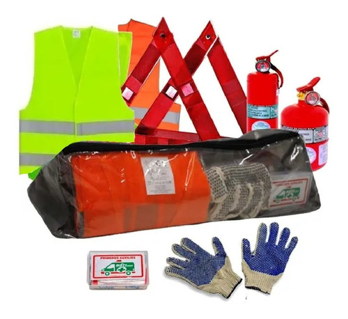 Kit De Emergencia Reglamentario Auto 6 En 1 Apto Vtv Ruta