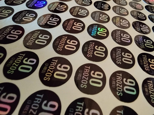 1000 Etiquetas Stickers Holograma Adhesivo Personaliza 1.5cm