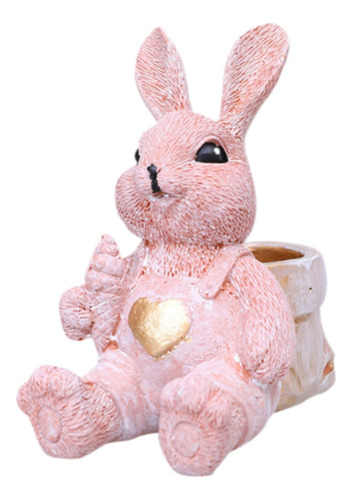 Estatuilla De De Pascua, Escultura De Animal De Resina, Rosa