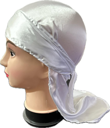 Durag De Satén Elastizado Blanco