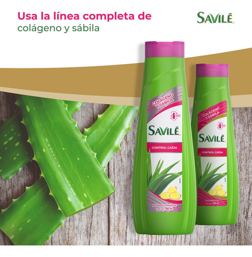 Savile Shampoo Colágeno Con Pulpa De Sábila Protege Y Evita