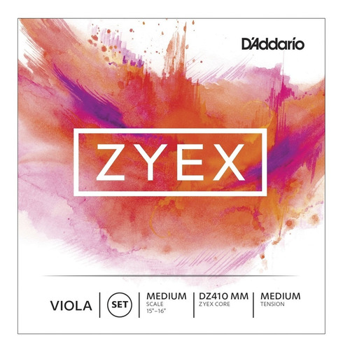 Encordado Para Viola Daddario Dz410mm Medium Zyex t: Medium