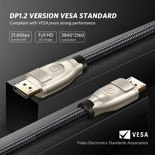 Cable Displayport Macho Macho 144hz 2k 60hz 4k Hdtv 2mt