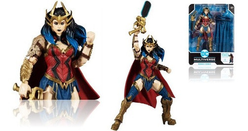Imagen 4 de 8 de Mcfarlane Figura Mujer Maravilla Wonder Woman Articulada Dc Superman Multiverso Dark Nights Escala 18cm Original