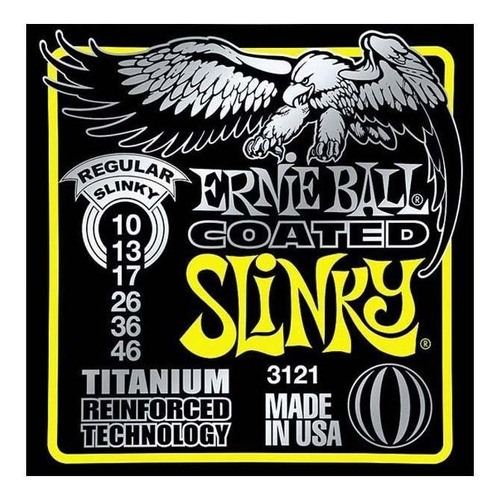 Cuerdas Guitarra Eléctrica Ernie Ball 3121 Coated Regular