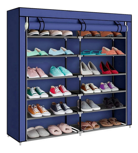 Imagen 3 de 10 de Combo Decoteam Ropero + Zapatera De Tela Loi