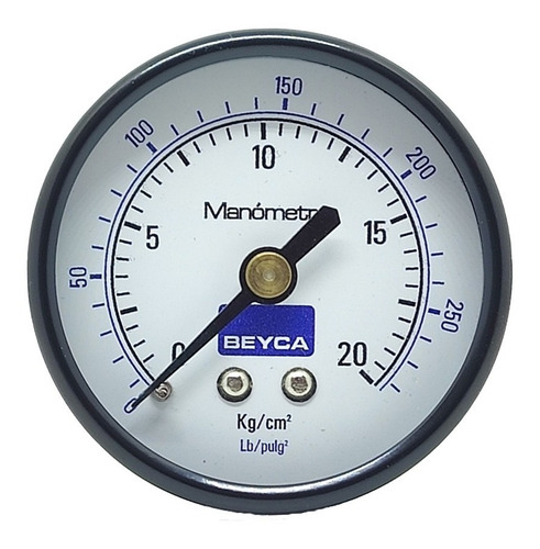 Manometro Beyca 20 Kg 50mm Rosca 1/8 Aire Gas Agua Aceite