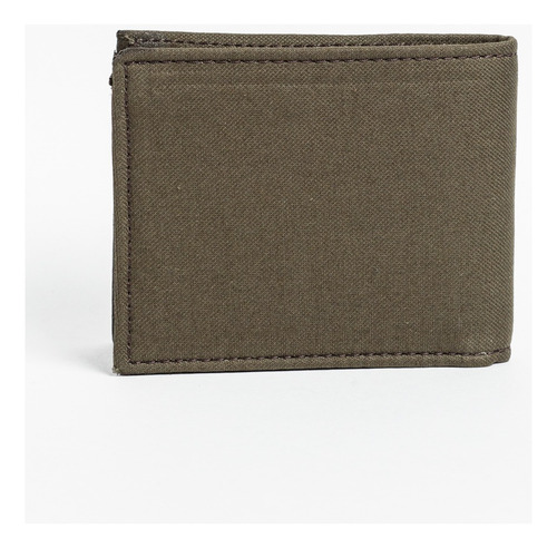 Billetera Cuero Natural Brooksfield Bordada Cc1055 Color Verde Musgo